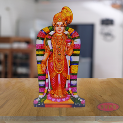 Wooden Sri Andal Nachiyar Godhai  Table Stand / Wall Hanging Photo Cutout
