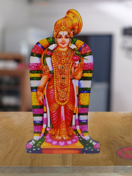 Wooden Sri Andal Nachiyar Godhai  Table Stand / Wall Hanging Photo Cutout