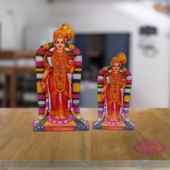 Wooden Sri Andal Nachiyar Godhai  Table Stand / Wall Hanging Photo Cutout