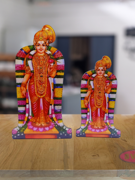 Wooden Sri Andal Nachiyar Godhai  Table Stand / Wall Hanging Photo Cutout