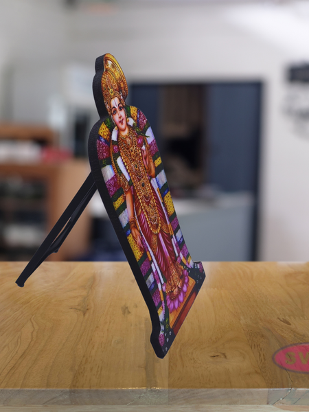 Wooden Sri Andal Nachiyar Godhai  Table Stand / Wall Hanging Photo Cutout