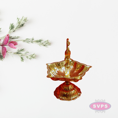 Brass Peacock Annam 5 Face Oil Lamp