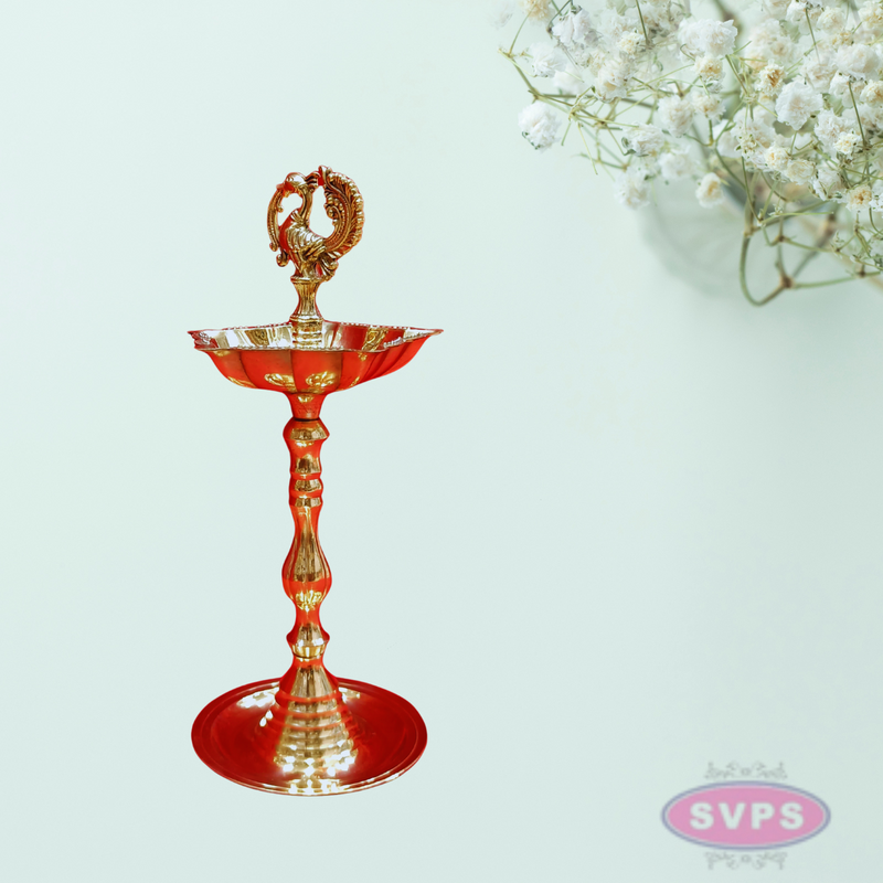 Brass Peacock Kuthu Vilakku-2 Variant