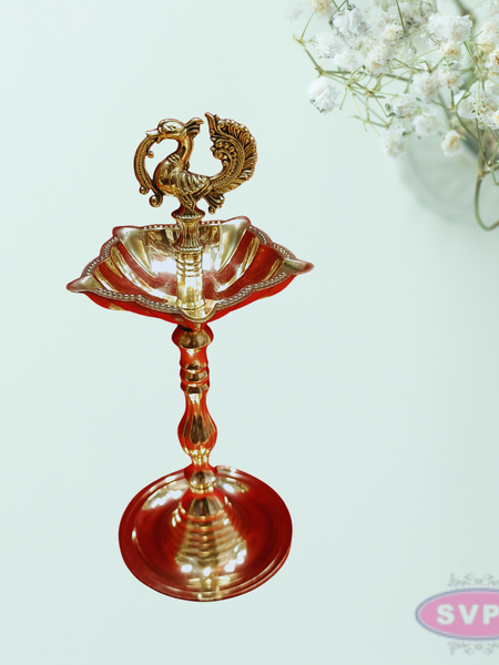 Brass Peacock Kuthu Vilakku-2 Variant