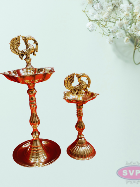 Brass Peacock Kuthu Vilakku-2 Variant