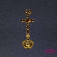 Auspicious Brass Annapakshi Kuthu Vilakku for Pooja & Temple – Lotus Base, 13 Inches