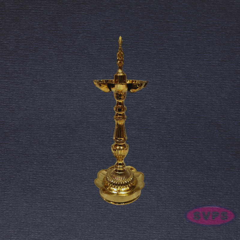 Auspicious Brass Annapakshi Kuthu Vilakku for Pooja & Temple – Lotus Base, 13 Inches