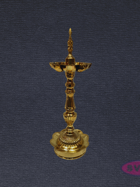 Traditional Brass Annapakshi Standing Diya – 13 Inch