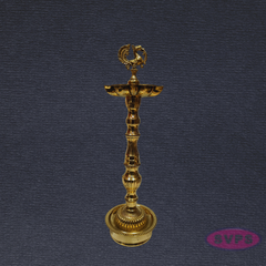 Handcrafted Brass Annapakshi Kuthu Vilakku with Lotus Base – Height 16 Inches