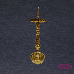 Handcrafted Brass Annapakshi Kuthu Vilakku with Lotus Base – Height 16 Inches