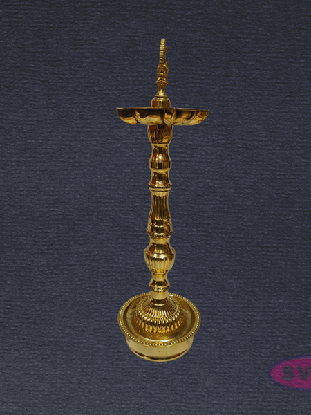 Handcrafted Brass Annapakshi Kuthu Vilakku with Lotus Base – Height 16 Inches
