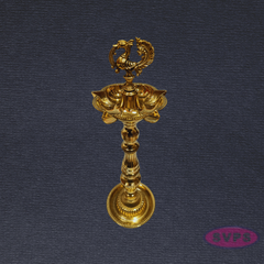 Handcrafted Brass Annapakshi Kuthu Vilakku with Lotus Base – Height 16 Inches