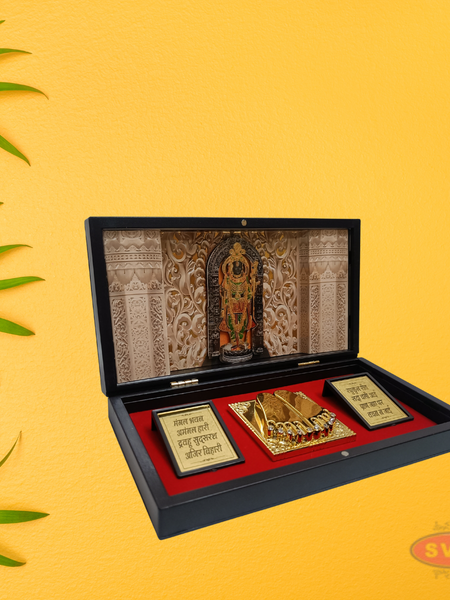 Gold Plated Ayodhya Ram Lalla Padam Box