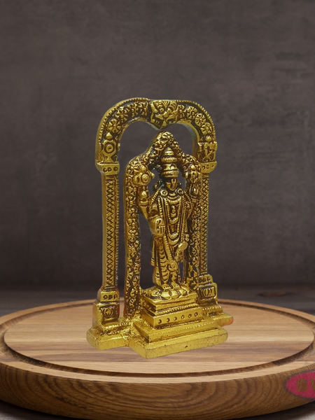 Brass Lord Venkateswara Idol with Prabhavali Arch