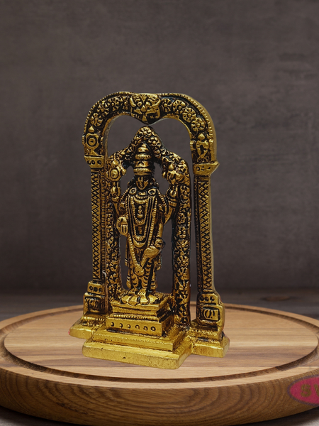 Brass Lord Venkateswara Idol with Prabhavali Arch