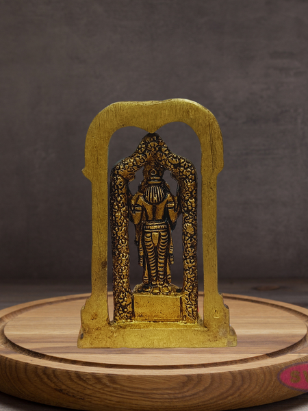 Brass Lord Venkateswara Idol with Prabhavali Arch