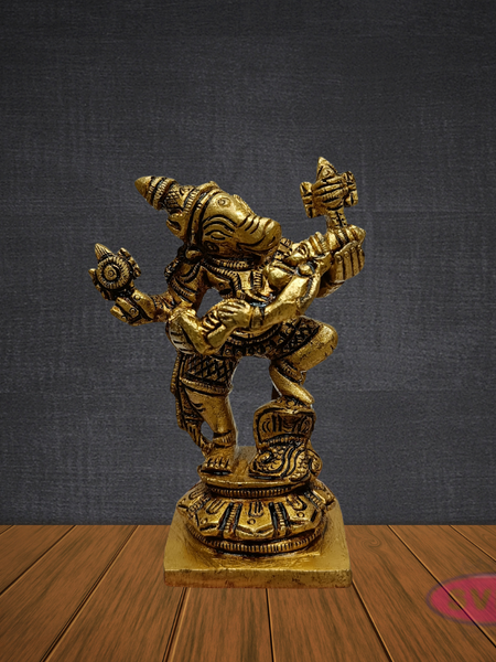 Brass Varaha Avatar of Vishnu – Dancing Pose Decorative Idol