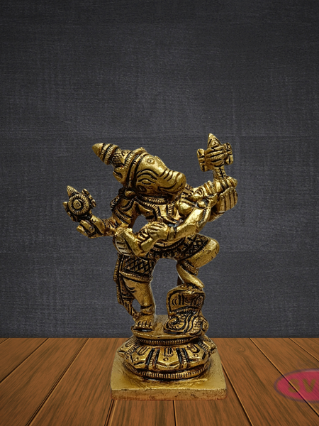 Brass Varaha Avatar of Vishnu – Dancing Pose Decorative Idol