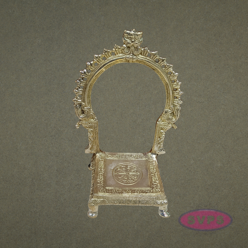 Antique Finish Brass Prabhavalai for God Idols | Decorative Temple Arch