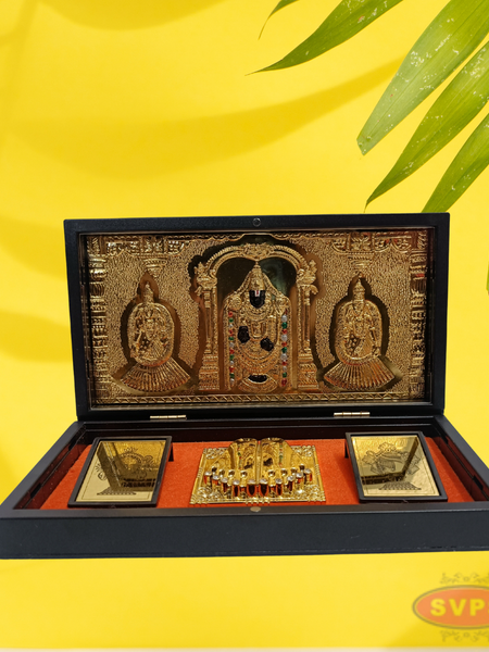 Gold Plated Tirupathi Balaji Padam Gift Box