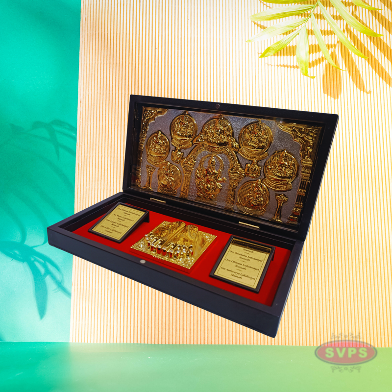 Gold Plated Ashtalakshmi  Padam Box