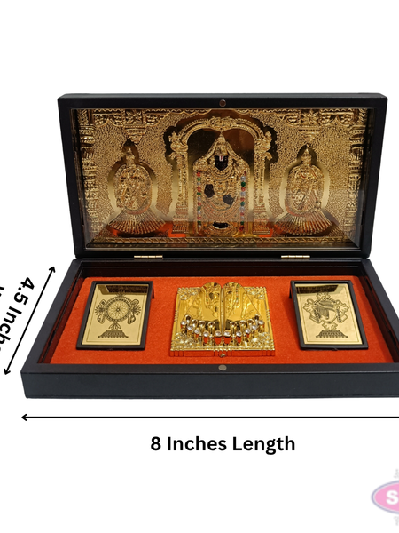 Gold Plated Tirupathi Balaji Padam Gift Box