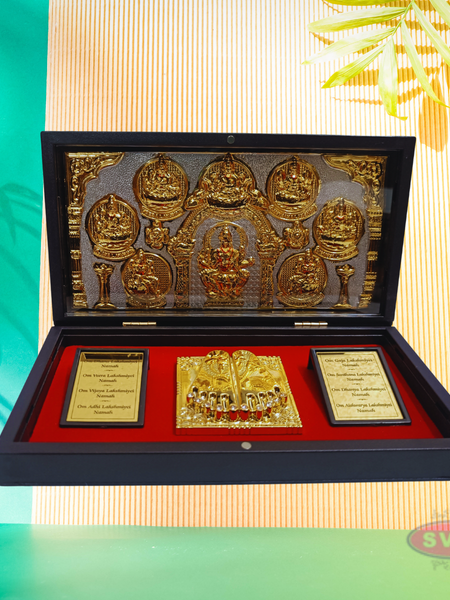 Gold Plated Ashtalakshmi  Padam Box