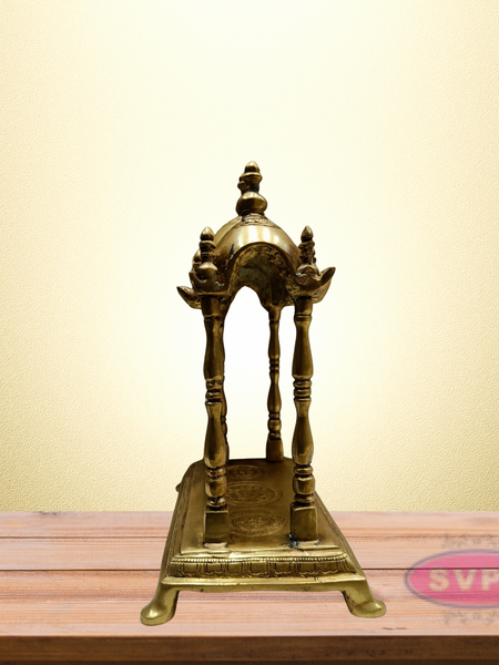 Brass 3 Domed Temple Mandir for Home