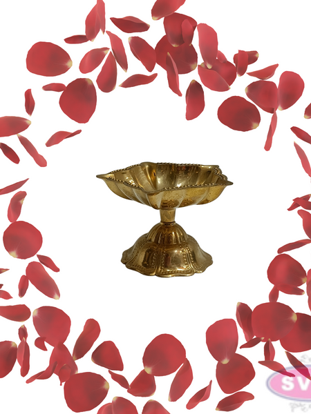 Brass 5 Face Diya For Daily Puja