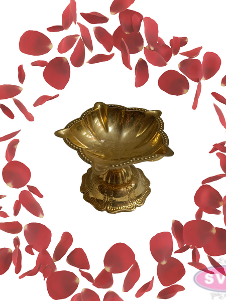 Brass 5 Face Diya For Daily Puja