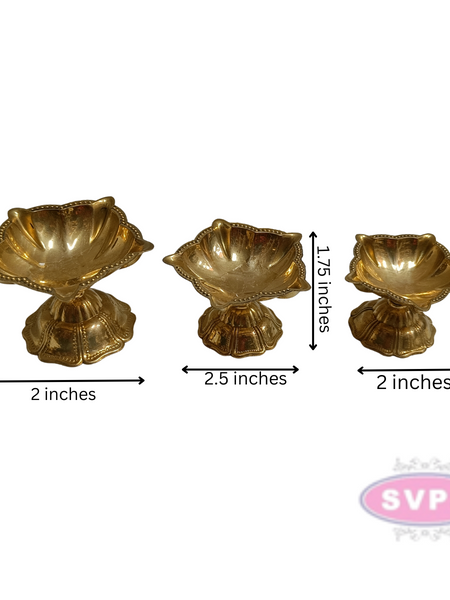 Brass 5 Face Diya For Daily Puja