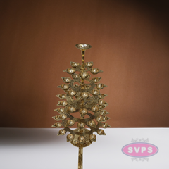 Brass 5 Step Aarti lamp For Pooja / 17 Inches