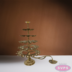 Brass 5 Step Aarti lamp For Pooja / 17 Inches