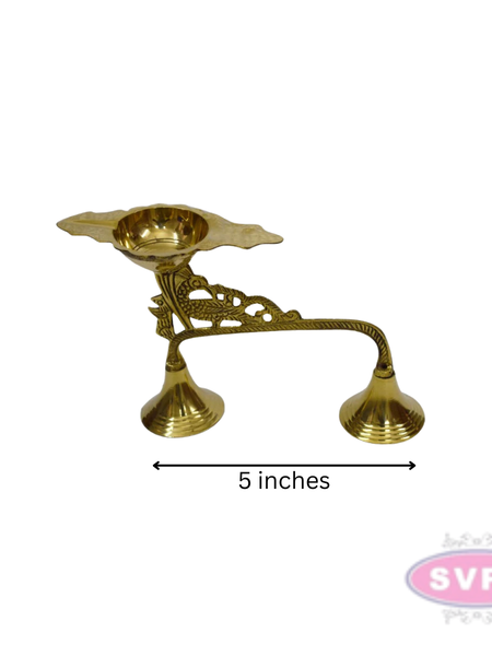 Brass Aarti Diya With Handle
