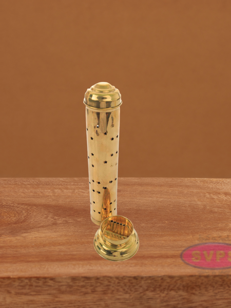 Brass Agarbatti Holder / Dhoop  Holder With Ash Collector / 11 Inches