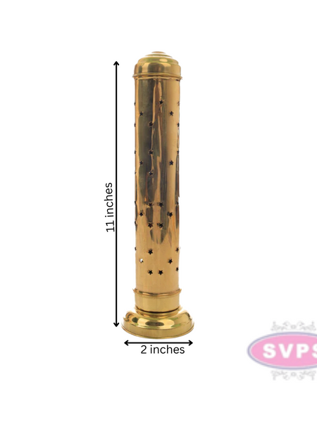 Brass Agarbatti Holder / Dhoop  Holder With Ash Collector / 11 Inches