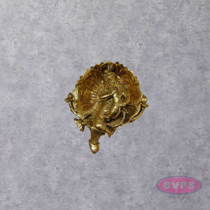 Brass Alilai Krishna Wall Hanging / Wall Decor / Showpiece