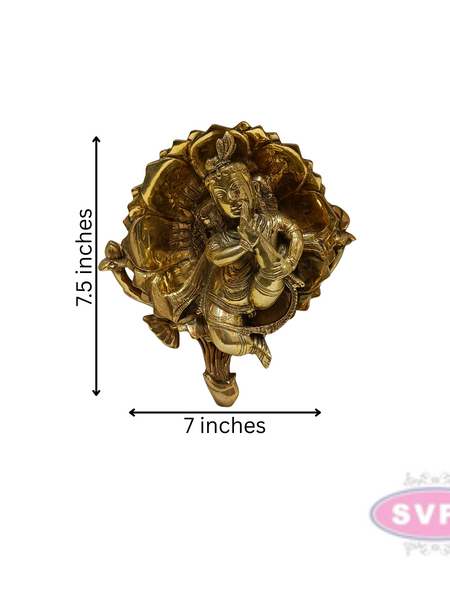 Brass Alilai Krishna Wall Hanging / Wall Decor / Showpiece
