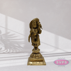 Brass Andal On lotus With Parrot
