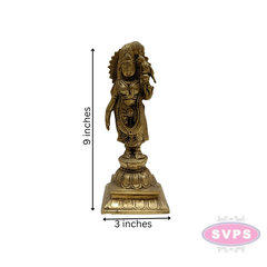 Brass Andal On lotus With Parrot