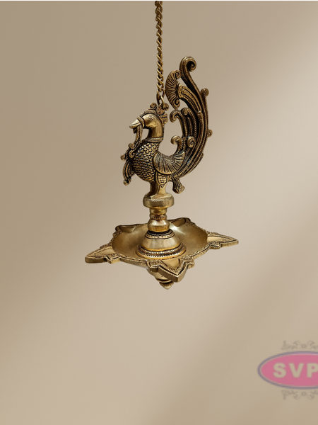 Brass Annam 5 Face Hanging Diya For Pooja