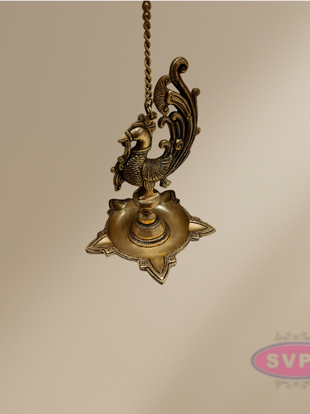 Brass Annam 5 Face Hanging Diya For Pooja