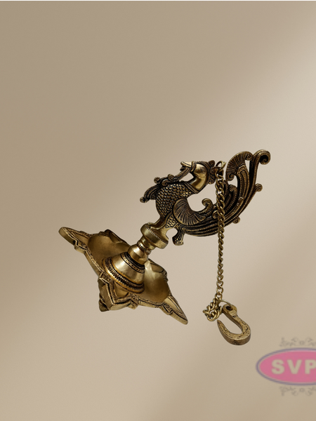 Brass Annam 5 Face Hanging Diya For Pooja