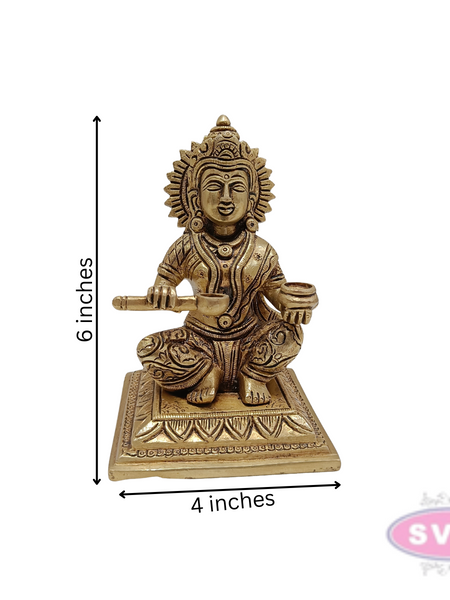 Brass Annapurani Devi Statue  6 Inches