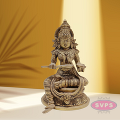 Brass Annapurna Idol For Home Temple / 10 Inches
