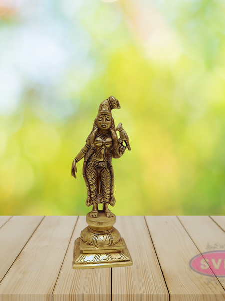 Brass Antique Andal Statue
