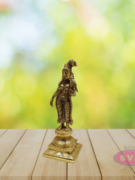 Brass Antique Andal Statue