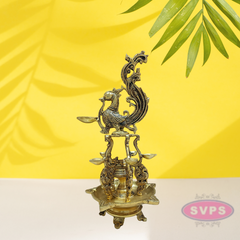 Brass Antique Annapakshi 5 Face Diya