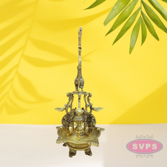 Brass Antique Annapakshi 5 Face Diya