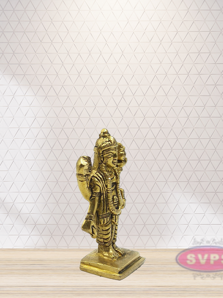 Brass Antique Dhanvanthri Murthi Idol / 3 Inches